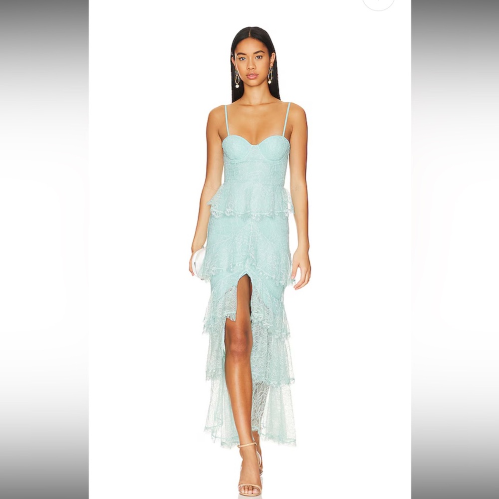 Majorelle Zelda Fitz lace evening gown in size small
